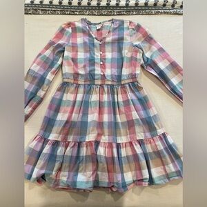 NWOT Crewcuts Pink and Blue Plaid Kids Dress